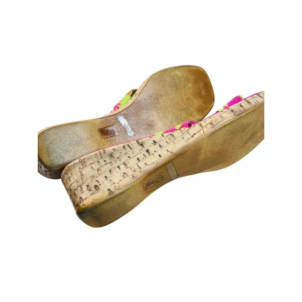 Italian Shoemakers Platform‎ Wedge Slide Sandal Size 10 Pink